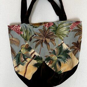Y2K 2000s Patchwork Boho Hobo Slouch Bag Tote‎ Velvet Straps & Bottom